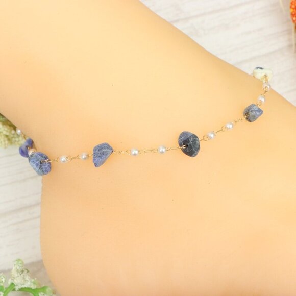 "Handmade Anklet – Elegant & Delicate Jewelry for Women | UNVRC1673 - Picture 10 of 10